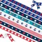Patriotic Grosgrain Ribbon, 8 Pack (3/8 Inch x 3 Yards Each), American Flag Ribbon, USA Stars Stripes Heart Pattern Ribbons for 4th of July